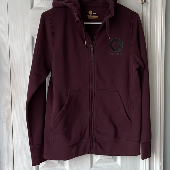 Carhartt Full zip Maroon Hoodie - Picture 6 of 16